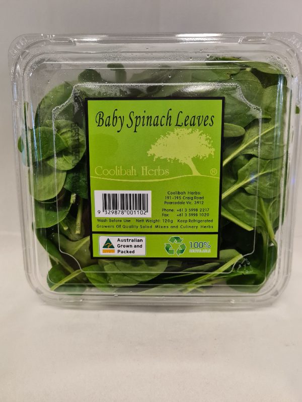 LETTUCE BABY SPINACH PACKETS 100G